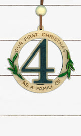 Our First Christmas As A Family Of – 3D Ornament