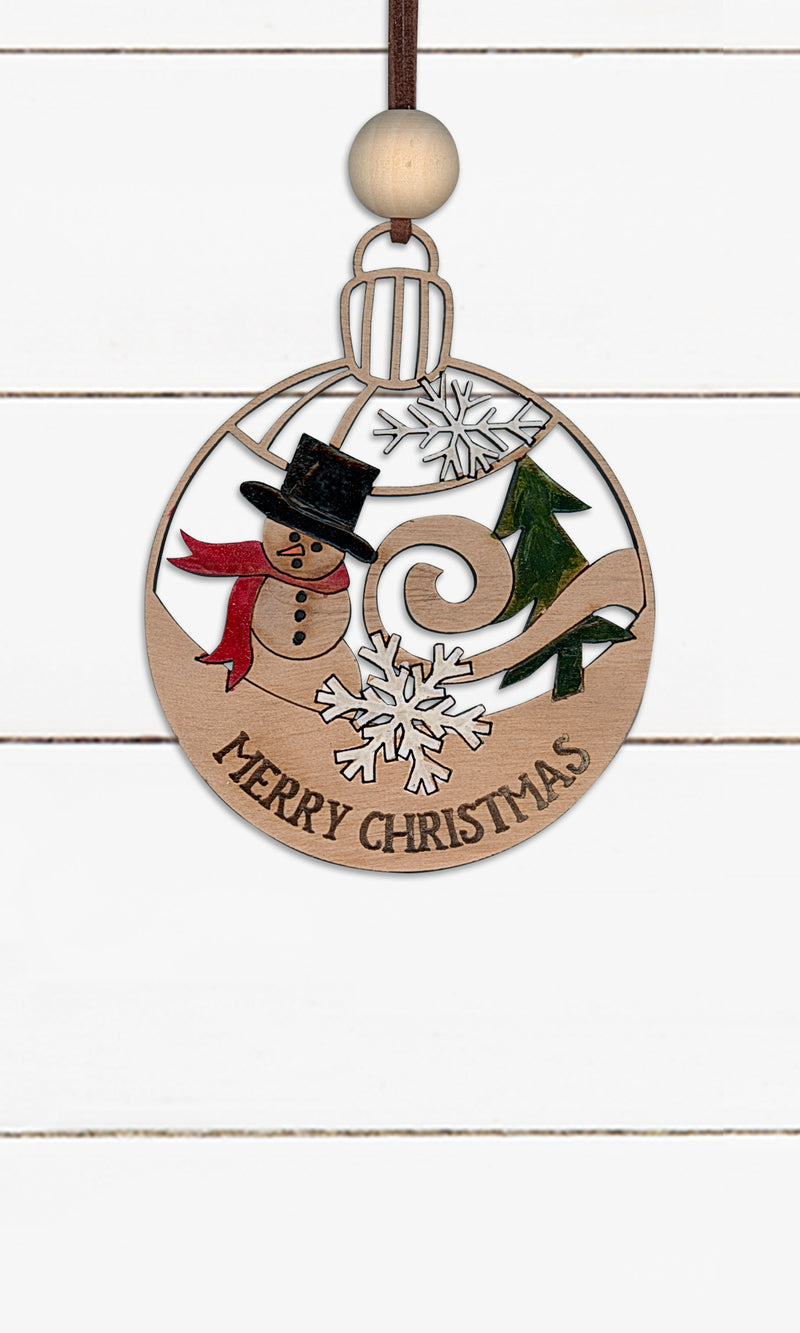 Snowman Merry Christmas - Ornament