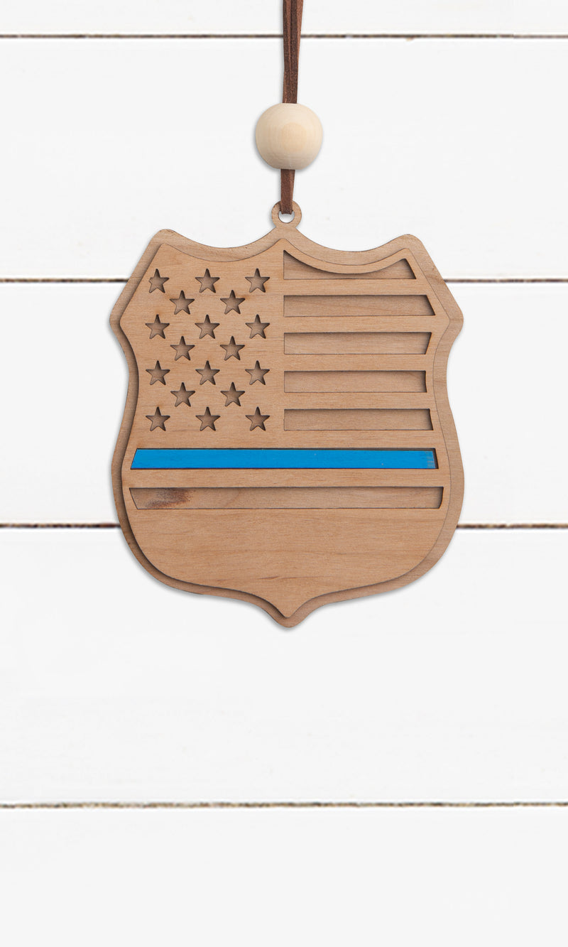 Police, Thin Blue Line - Ornament