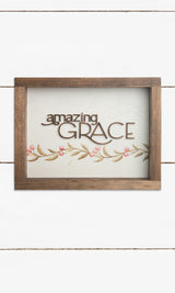 Amazing Grace - UV print & Laser Cut Lettering