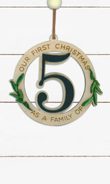 Our First Christmas As A Family Of – 3D Ornament