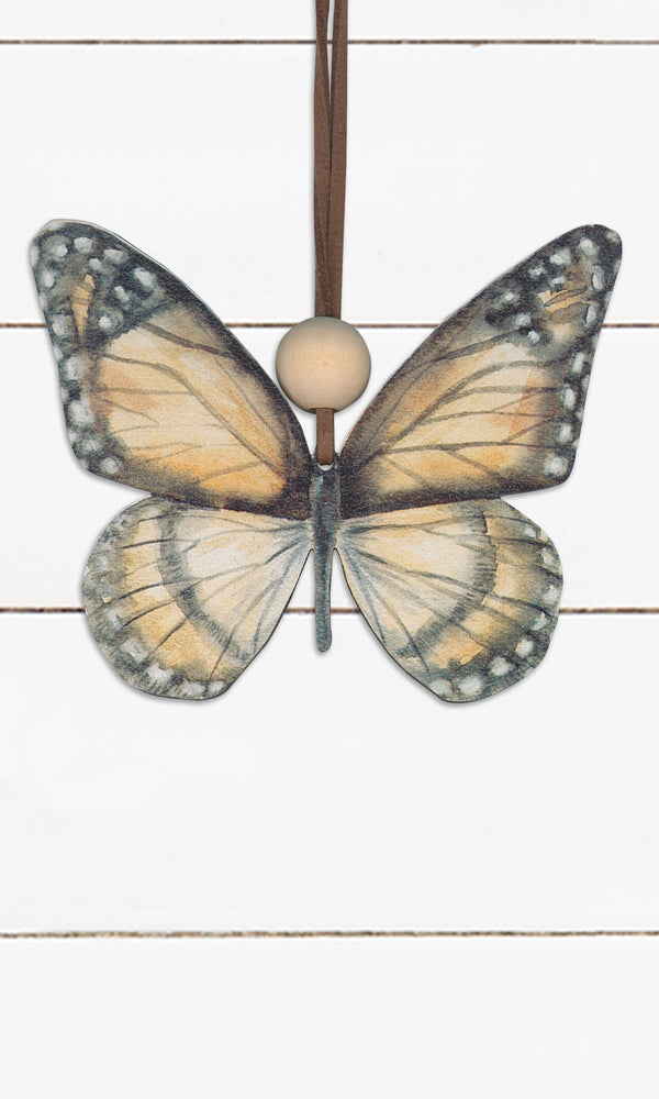 Butterfly Print, Orange Monarch, Ornament