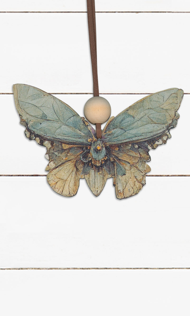 Butterfly Print, Turquoise 2, Ornament