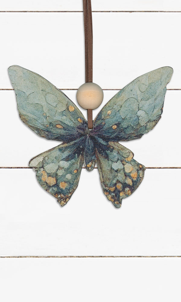Butterfly Print, Turquoise 3, Ornament