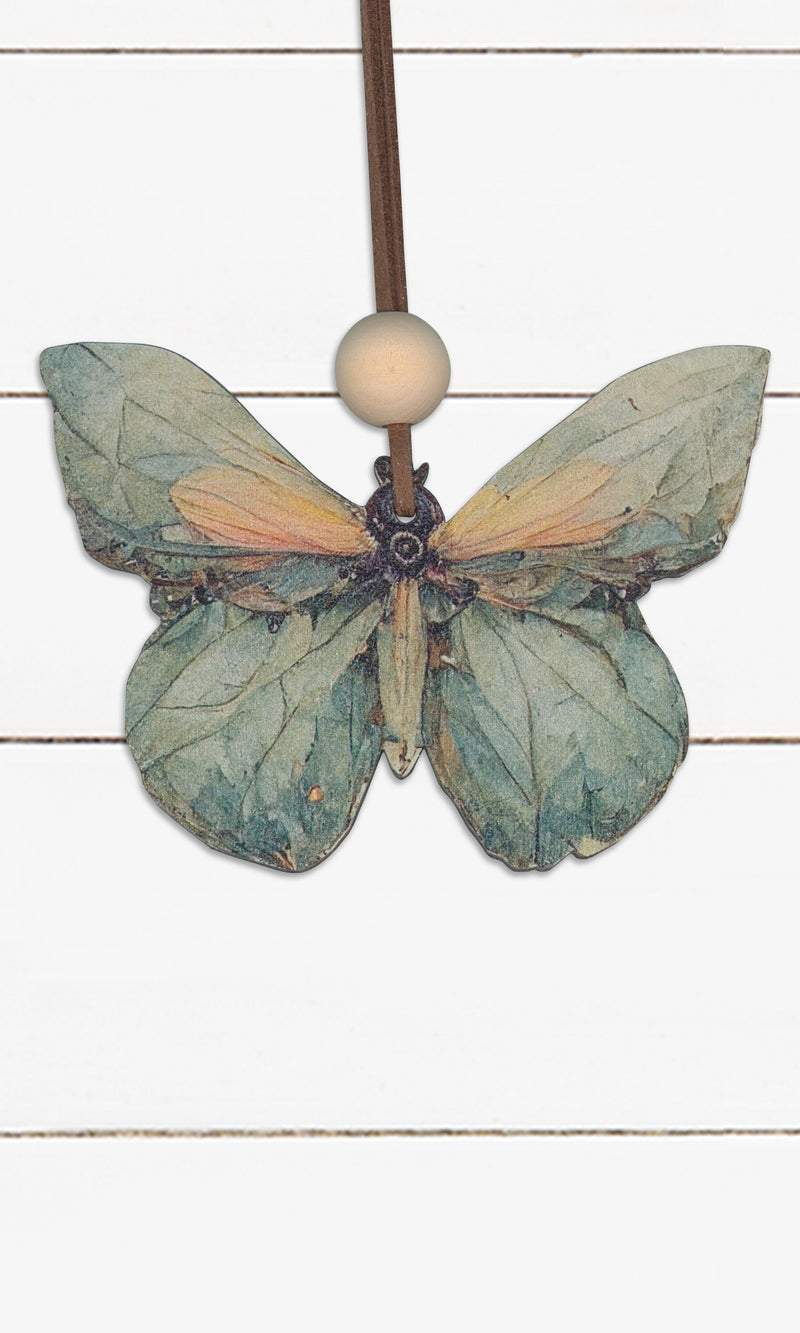 Butterfly Print, Turquoise 4, Ornament