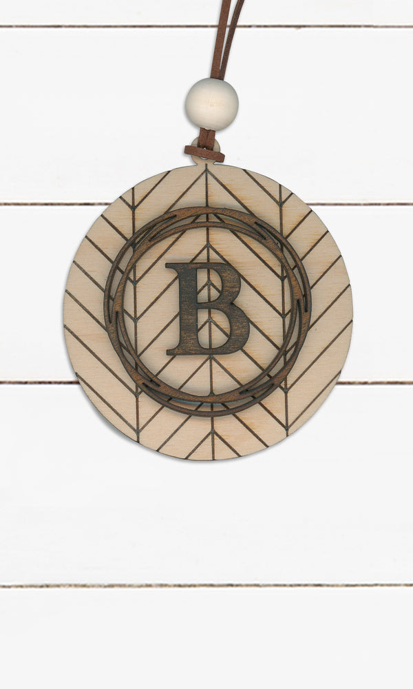 Chevron Monogram - Round, Ornament