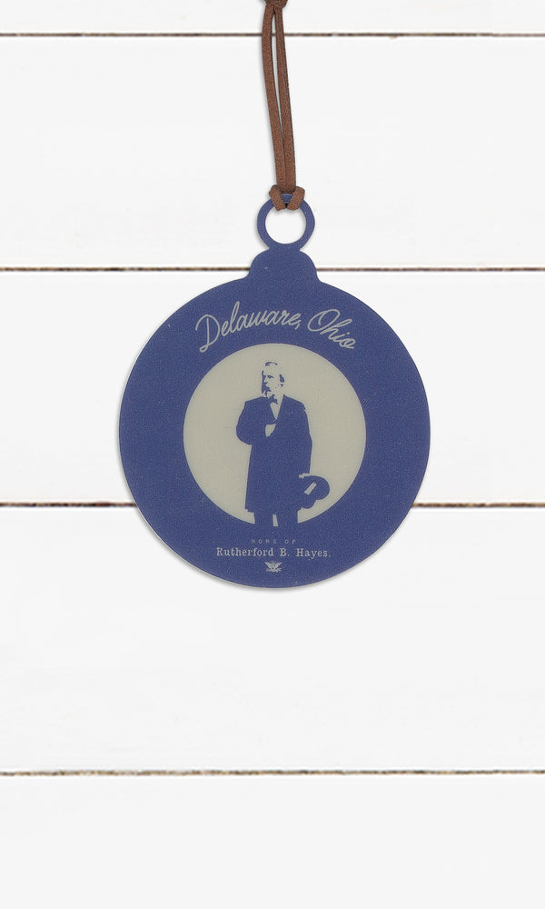 Rutherford B Hayes - Delaware Ohio - Blue Presidential Seal, Ornament