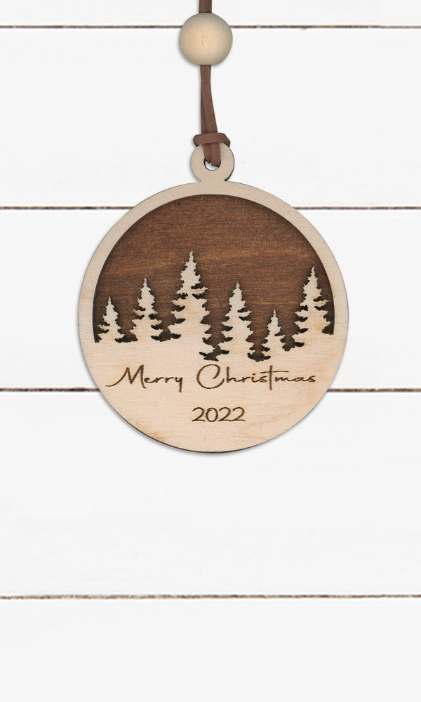 Merry Christmas, 2022 - Round, Ornament