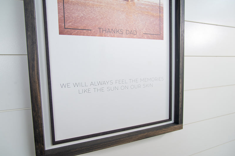 Bereavement Laser Cut Frame and Photo - Thanks Dad _ 24"x36"
