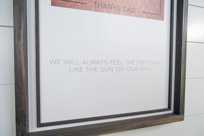 Bereavement Laser Cut Frame and Photo - Thanks Dad