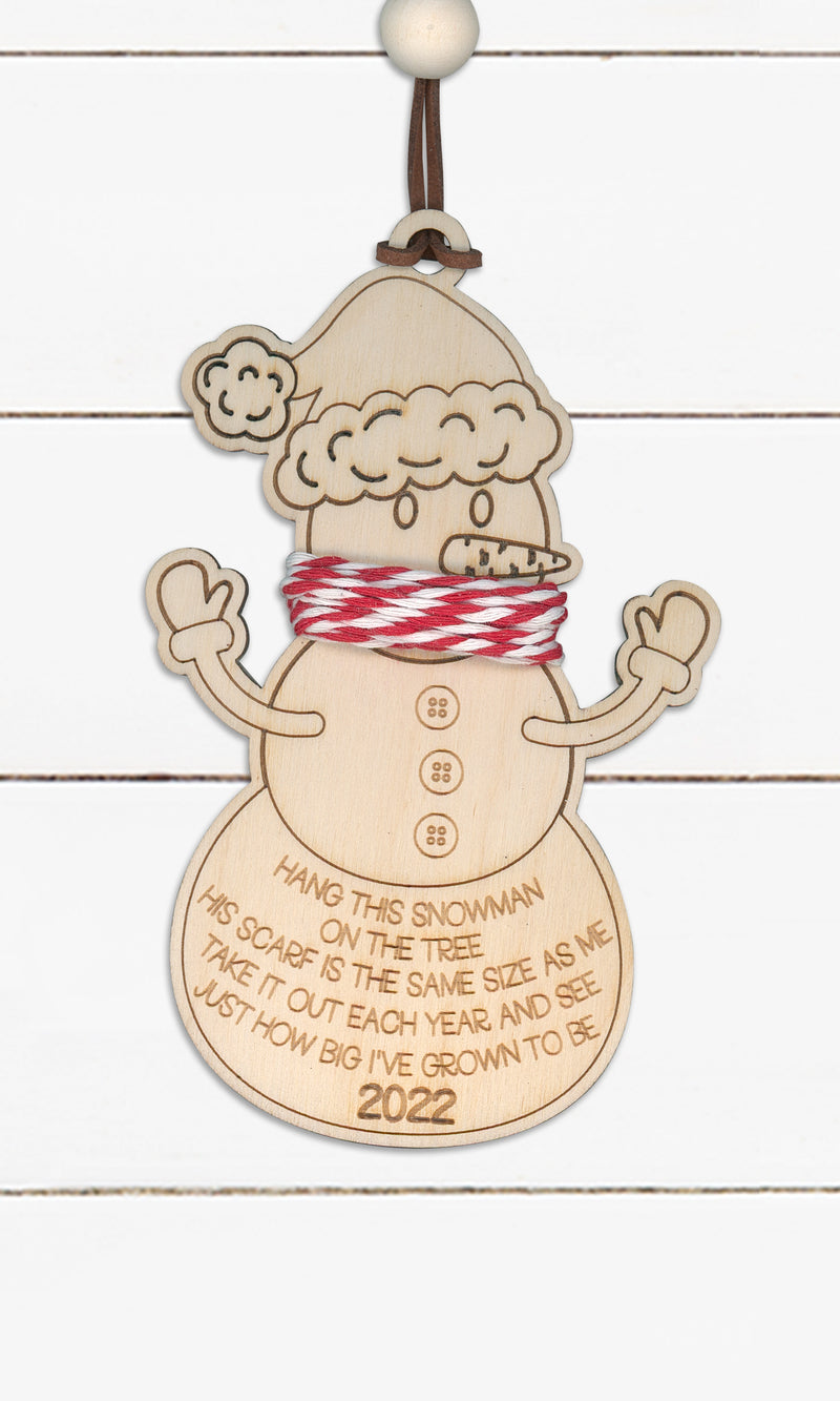 Snowman Scarf, Ornament