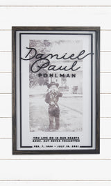 Bereavement Laser Cut Name Frame and Photo - 24"x36"