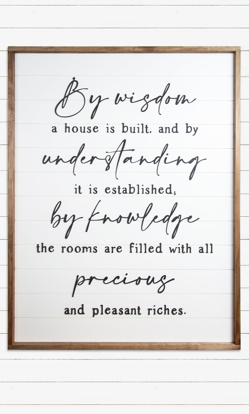 By Wisdom A House Is Built