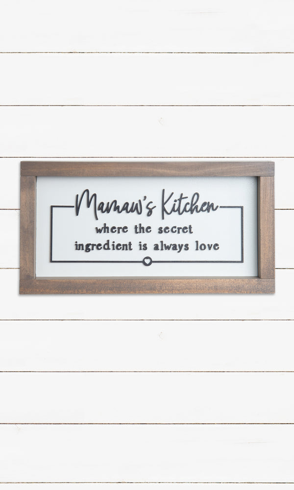 Mawmaw's Kitchen - Laser Cut Wood Letters