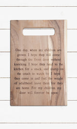 One Day When My Children Are Grown - Cutting Board
