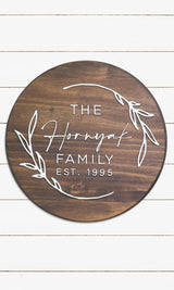 The Dashing Round - Family Name Sign