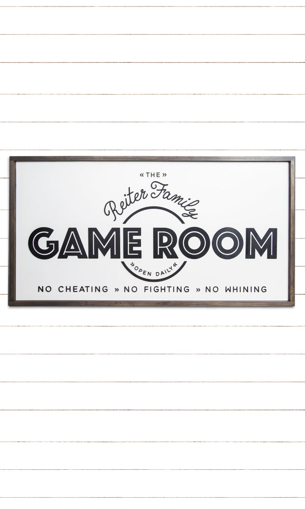 Personalized Family Game Room