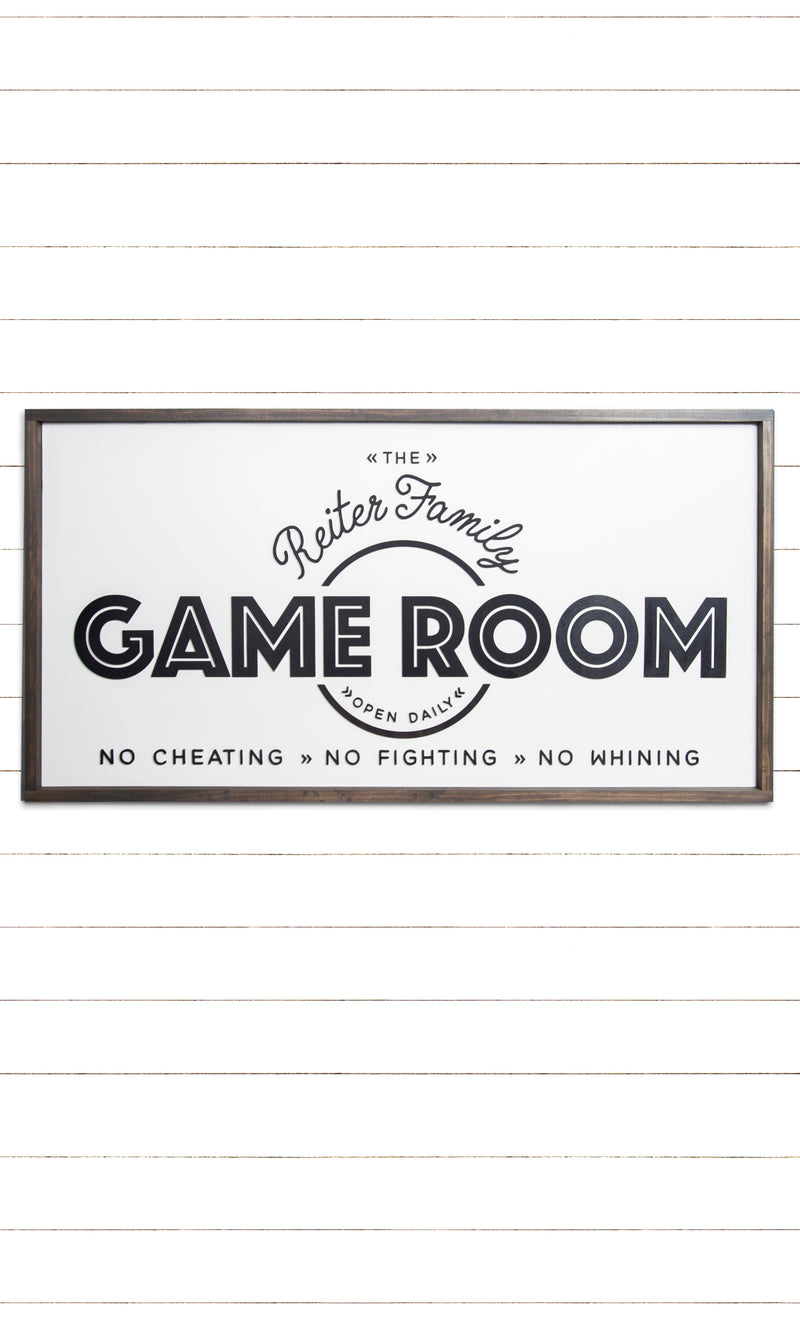 Personalized Family Game Room